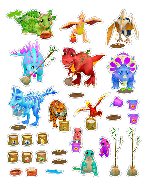 Dino Defenders Stickers - Produce Patch