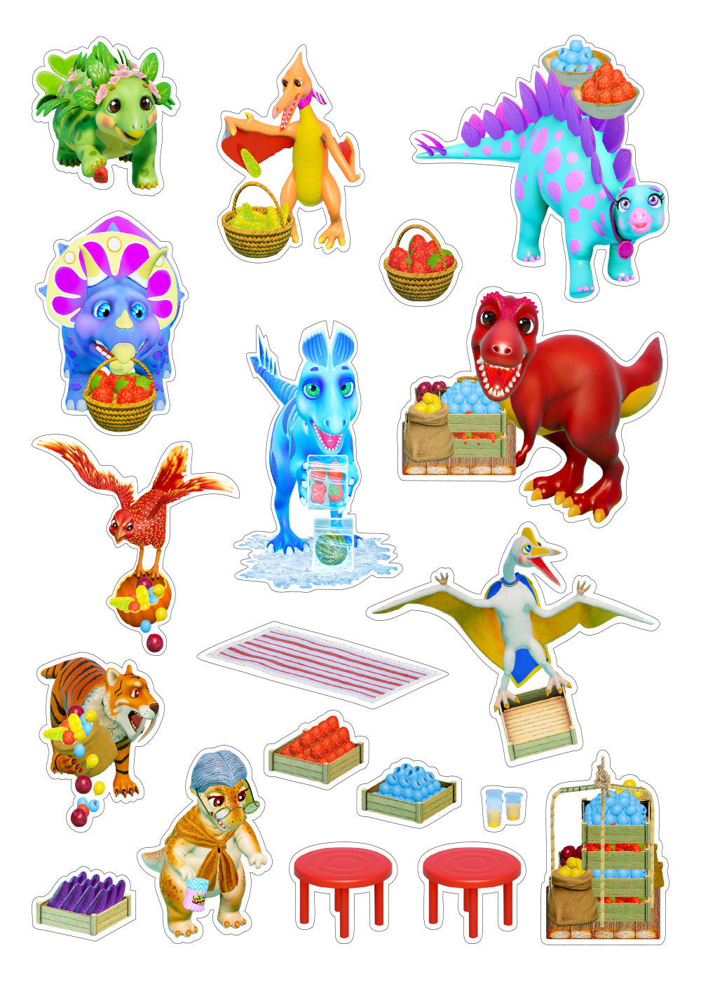 Dino Defenders Stickers - Produce Patch